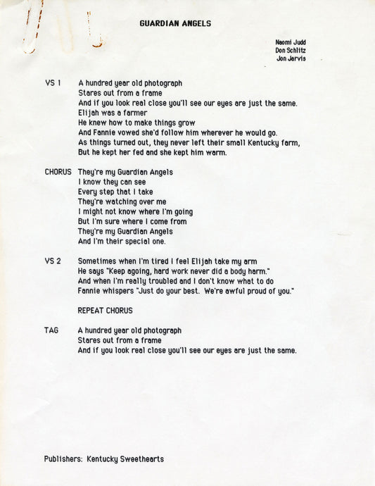 "Guardian Angels" Printed Draft