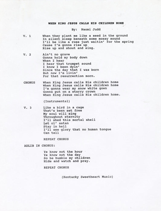 "King Jesus" Typed Lyrics