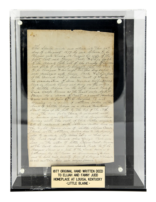 Elijah and Fanny Judd Original Deed