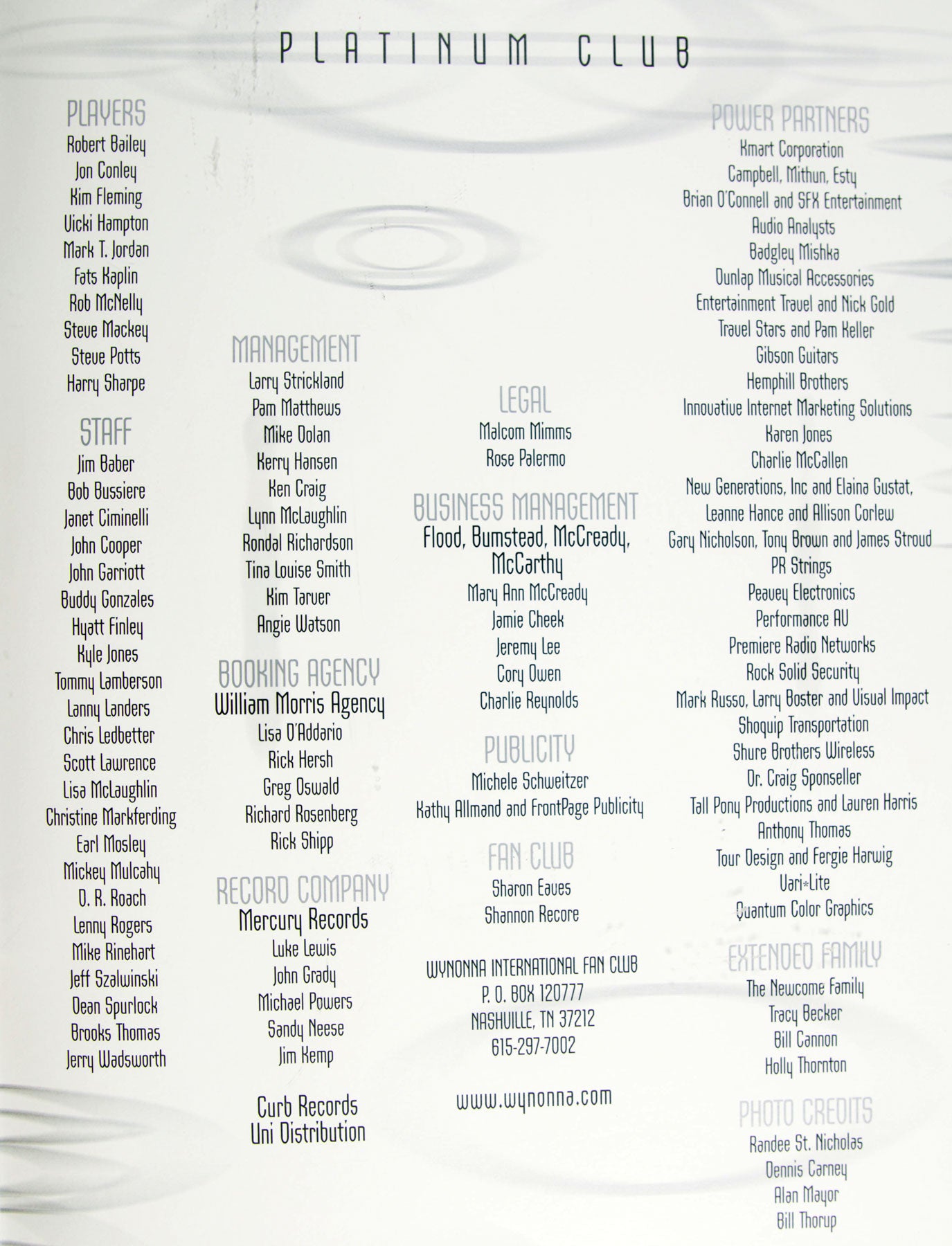 Power To Change Tour Booklet