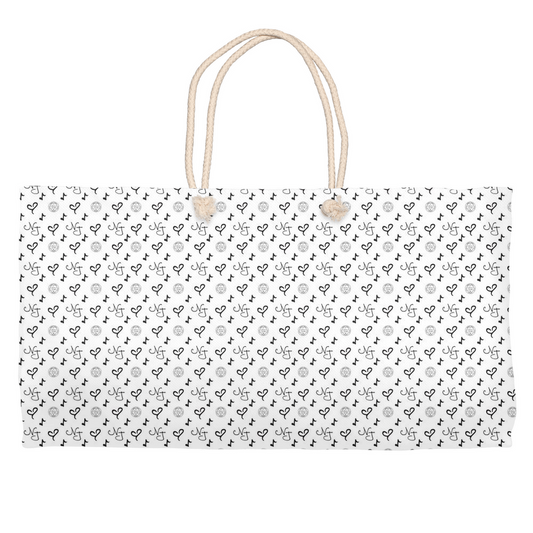 White Logos Weekender Tote