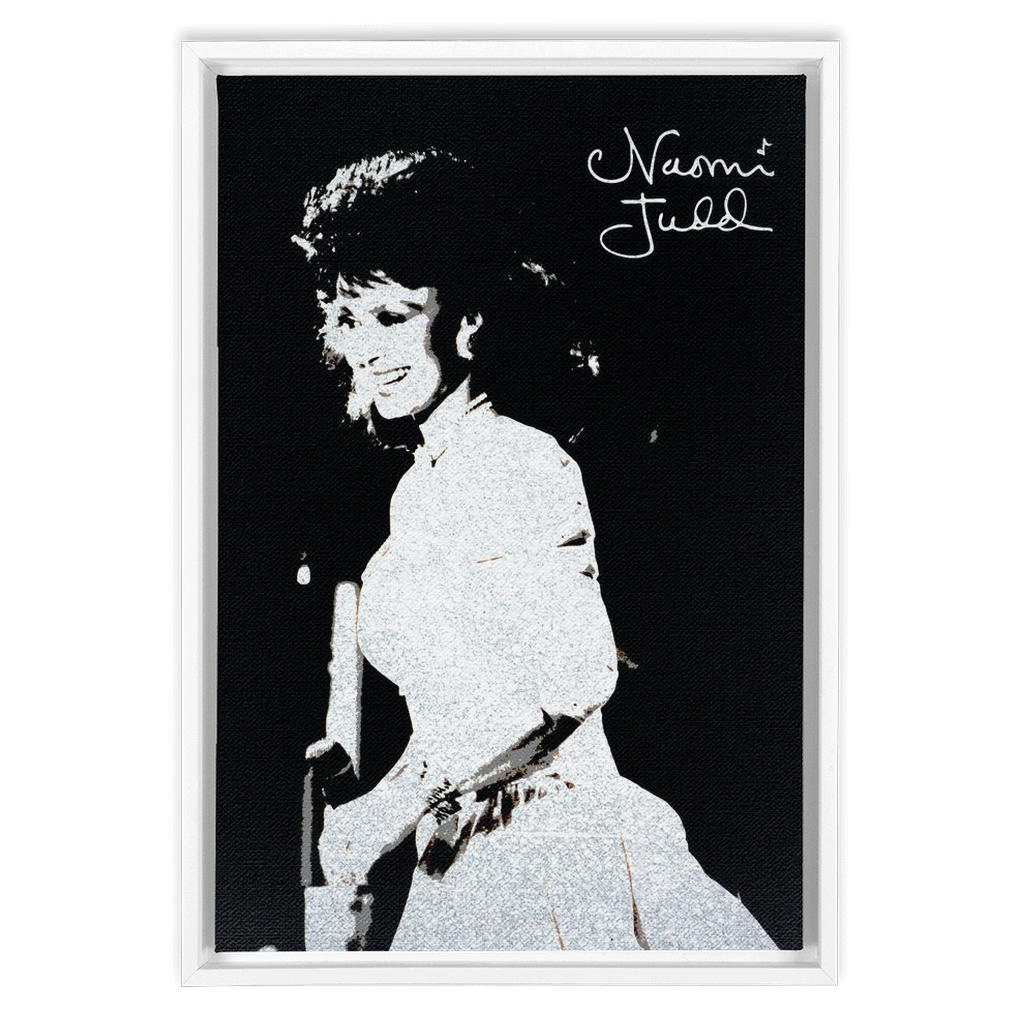 Naomi In Silver Framed Canvas