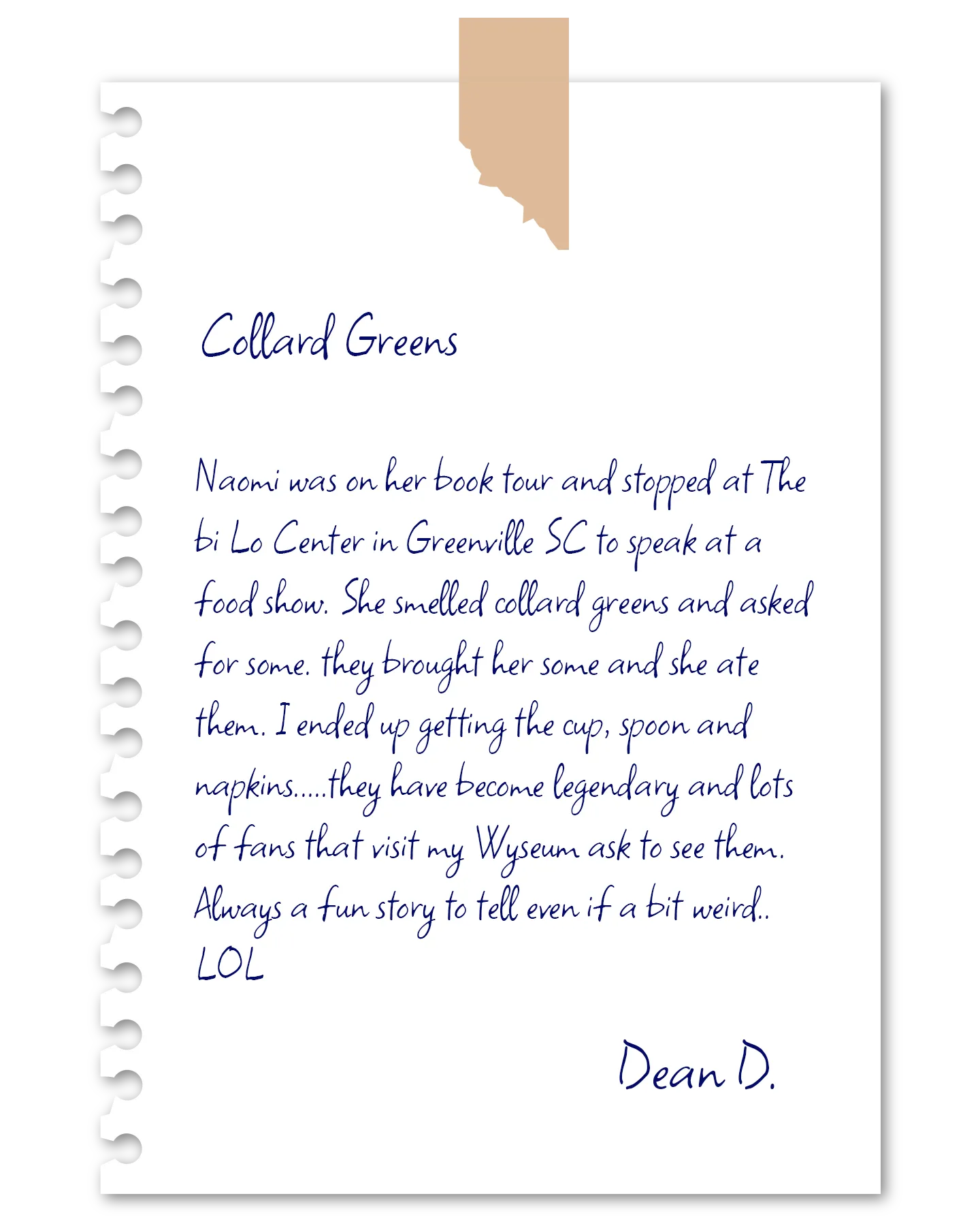 Fan Memories: Dean D.