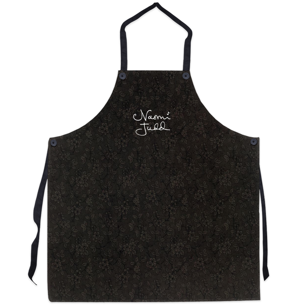 Black Signature Floral Apron