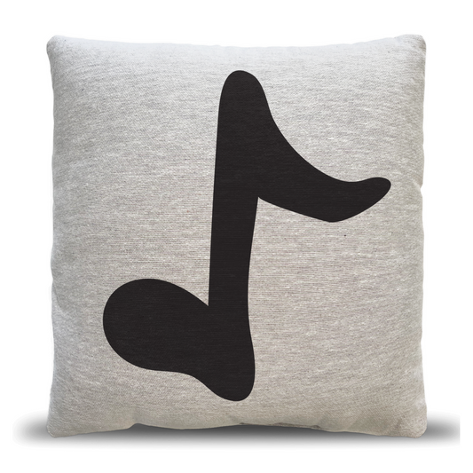 Music Note Woven Pillow