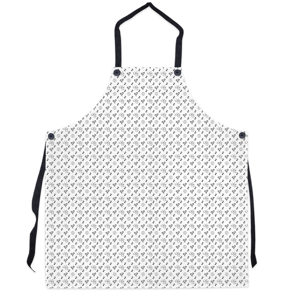 White Logos Apron