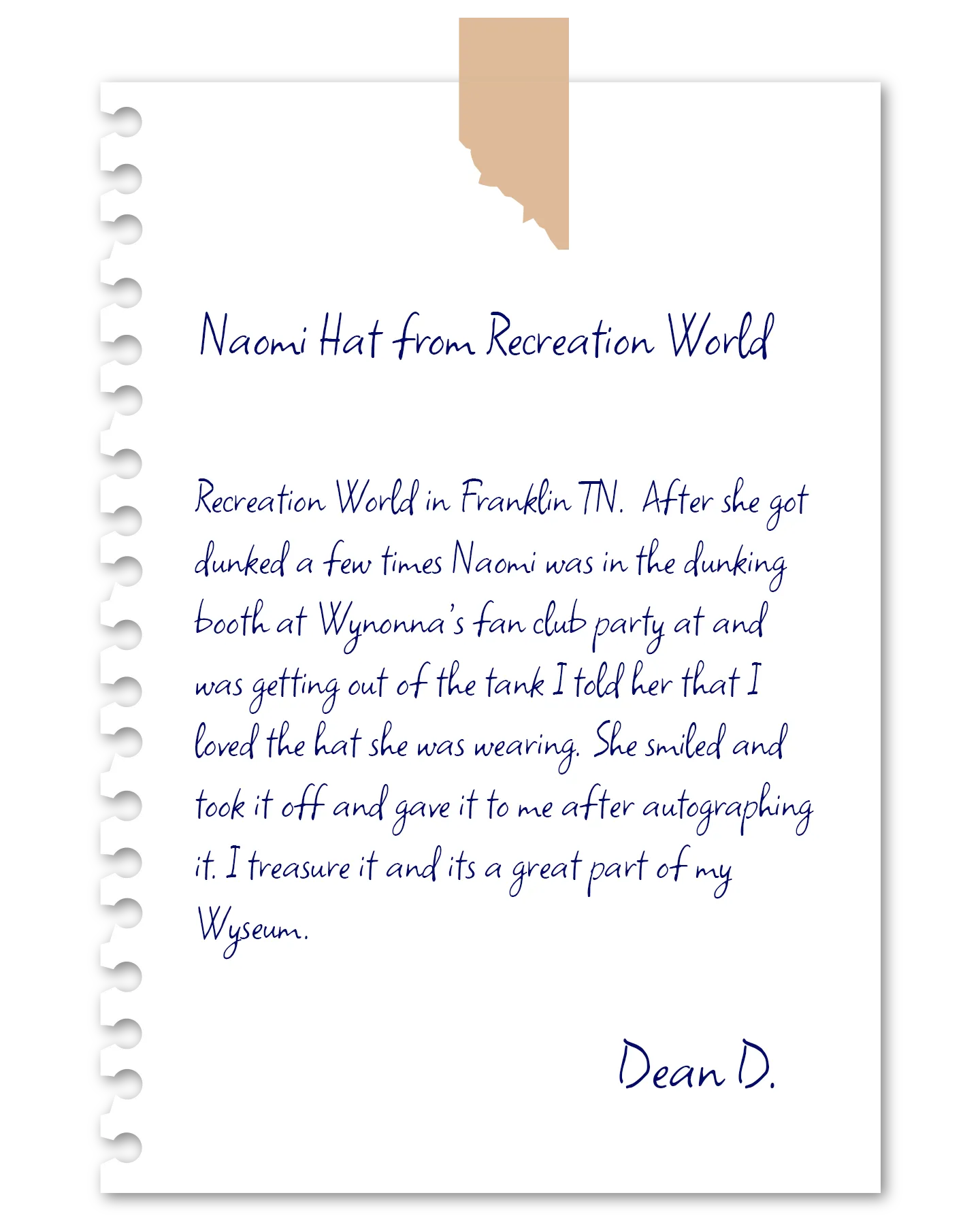 Fan Memories: Dean D.