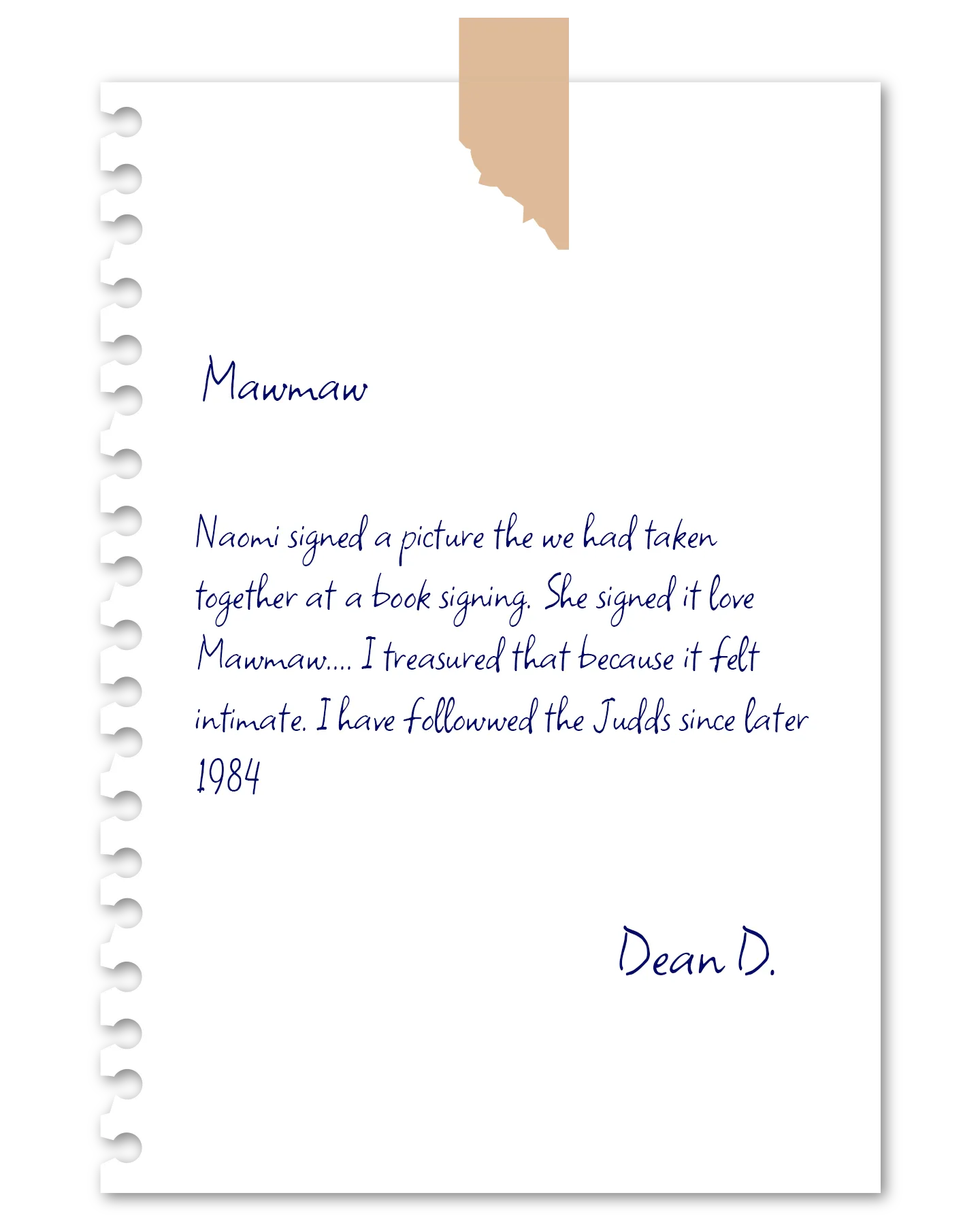 Fan Memories: Dean D.